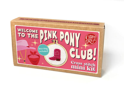 Welcome to The Pink Pony Club! Mini Matchbox Cross Stitch Kit