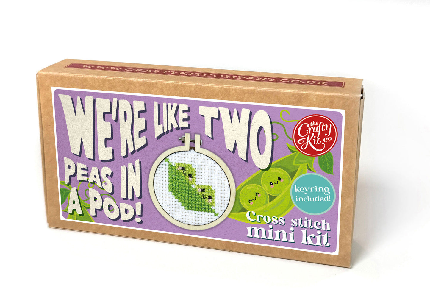 We're Like Two Peas in a Pod! Mini Matchbox Cross Stitch Kit