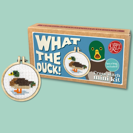 What The Duck! Mini Matchbox Cross Stitch Kit