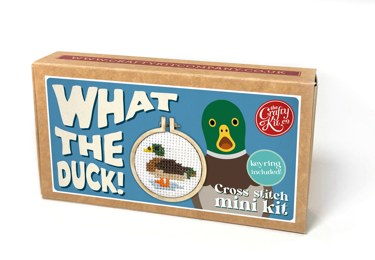 What The Duck! Mini Matchbox Cross Stitch Kit