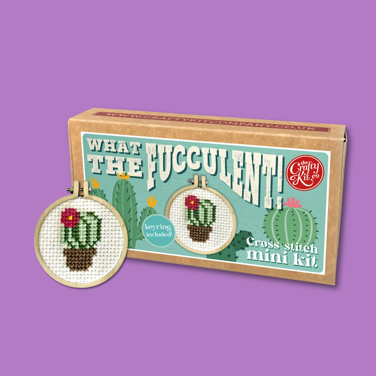 What the Fucculent! Mini Matchbox Cross Stitch Kit