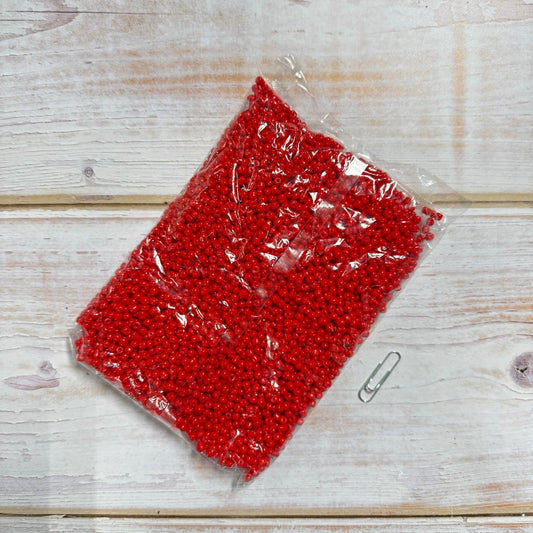 Large Red Seed Beads Pack (450g)