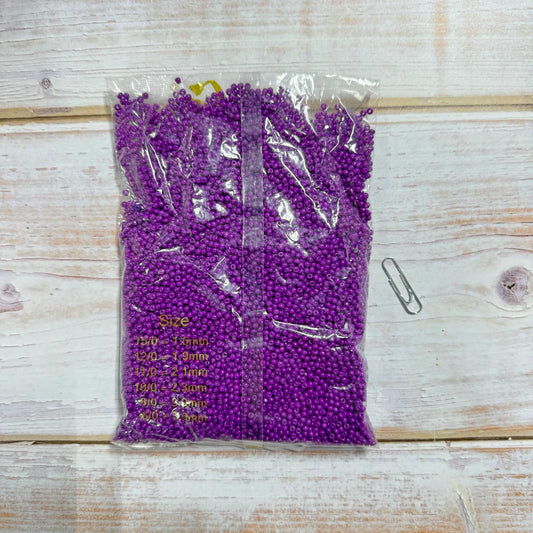 Small Bright Purple Seed Beads Pack (450g)