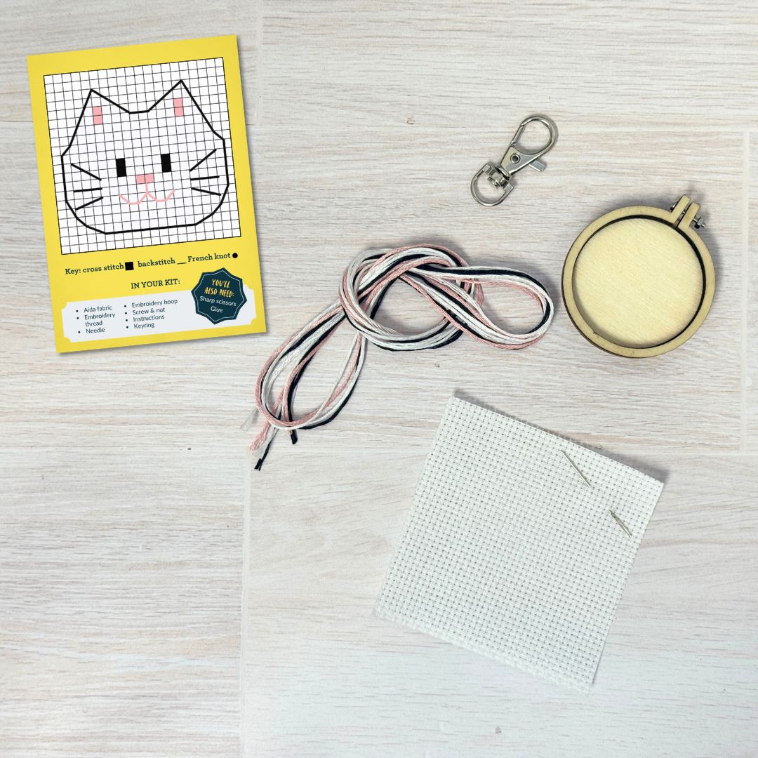 We're Purr-fect Together! Mini Matchbox Cross Stitch Kit