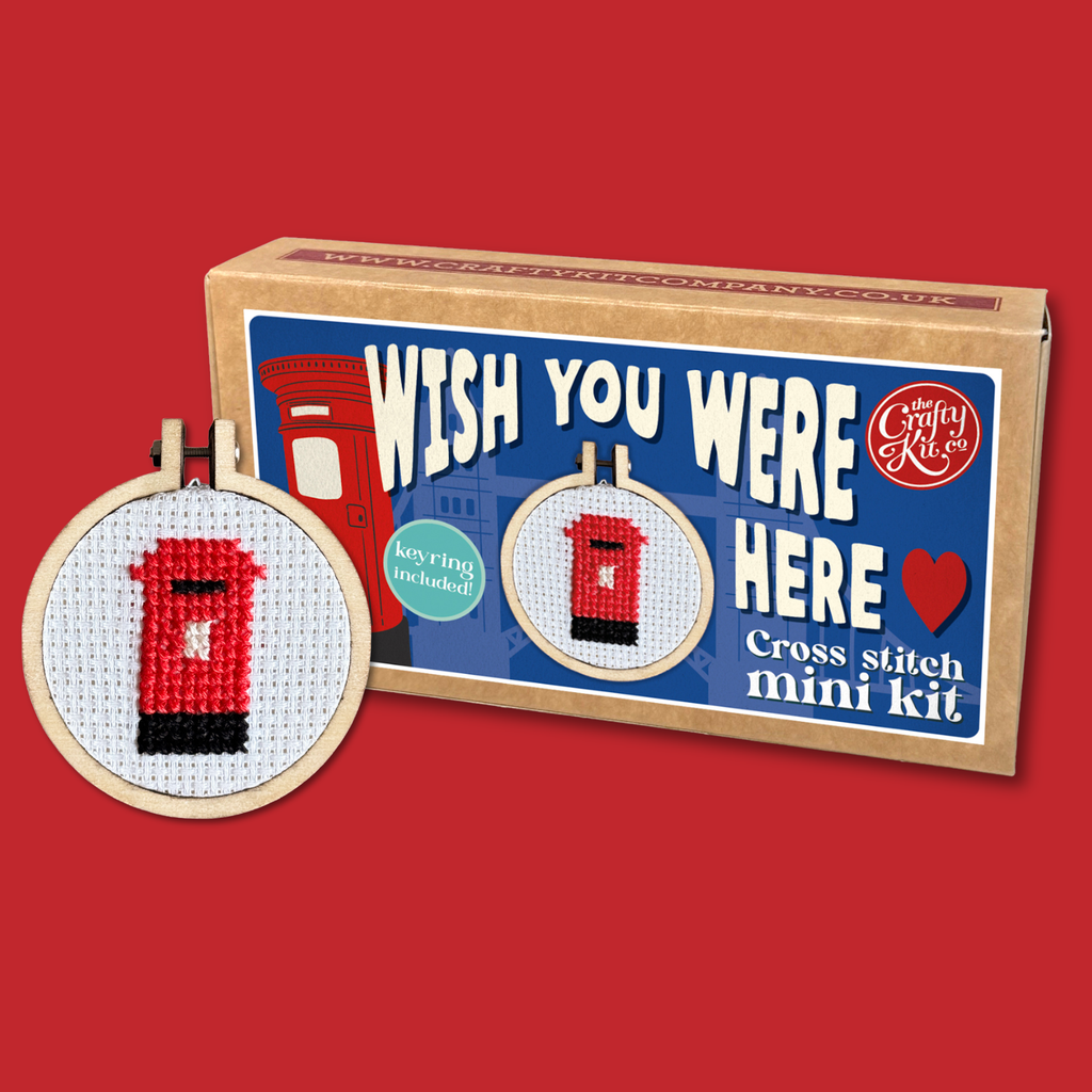 Wish You Were Here Mini Matchbox Cross Stitch Kit