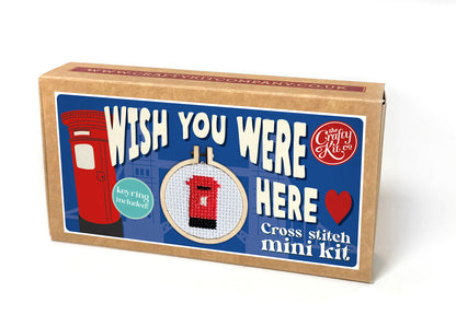 Wish You Were Here Mini Matchbox Cross Stitch Kit