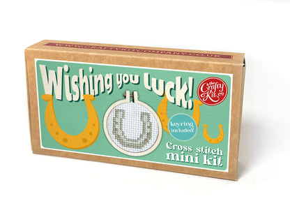 Wishing You Luck! Mini Matchbox Cross Stitch Kit