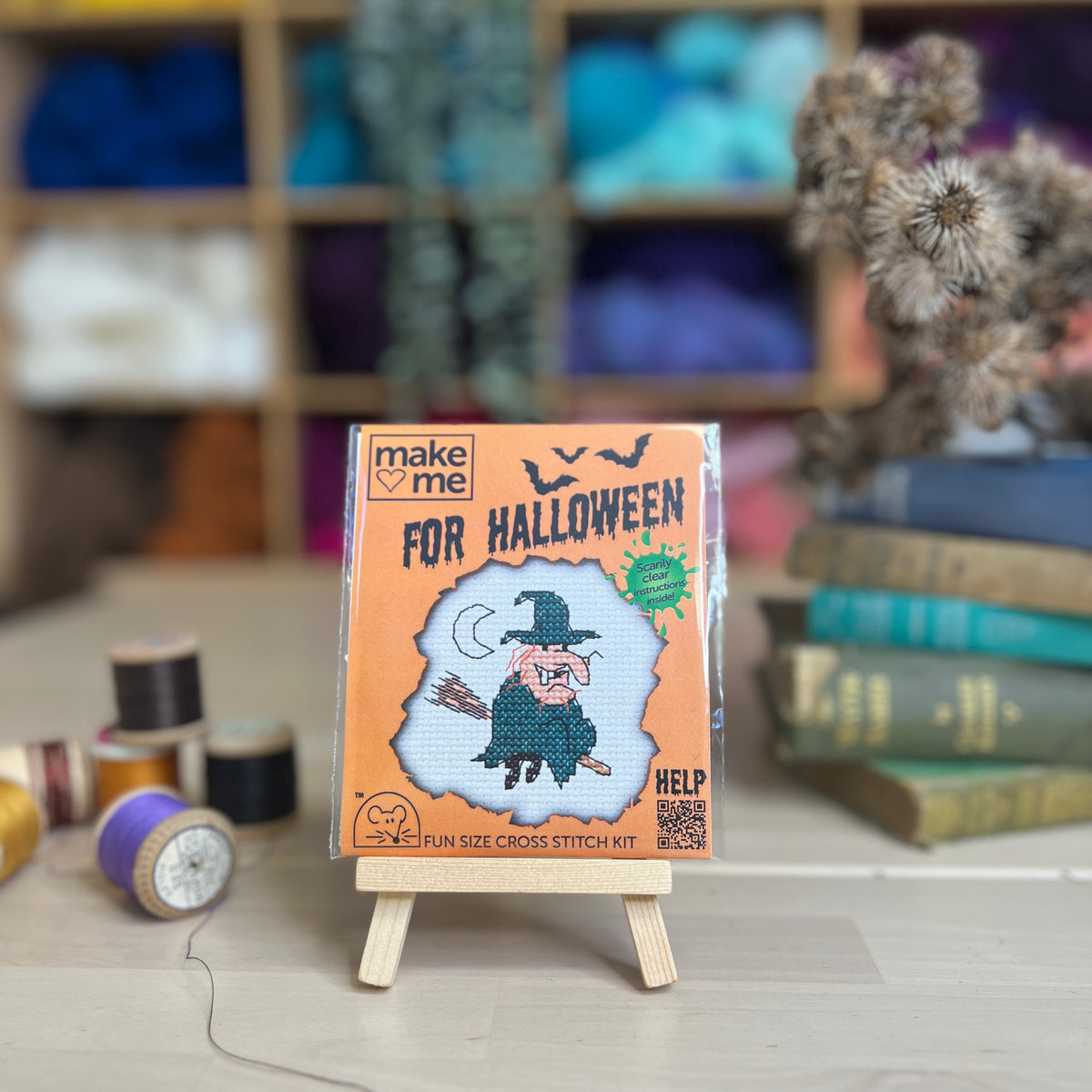 Halloween Witch Mini Cross Stitch Kit The Crafty Kit Company