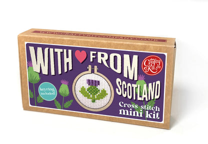 With Love from Scotland (Thistle) Mini Matchbox Cross Stitch Kit