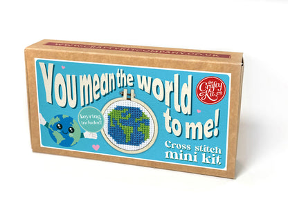 You Mean the World to Me! Mini Matchbox Cross Stitch Kit