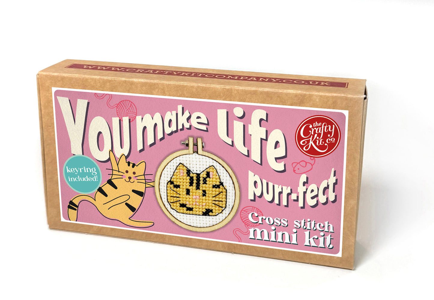 You Make Life Purr-fect Mini Matchbox Cross Stitch Kit