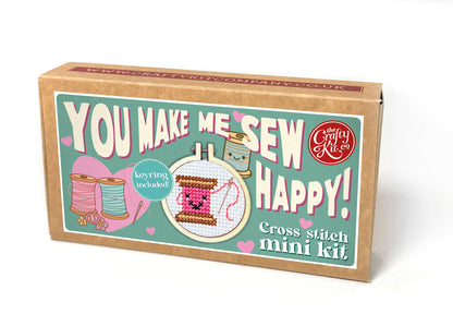 You Make Me Sew Happy! Mini Matchbox Cross Stitch Kit
