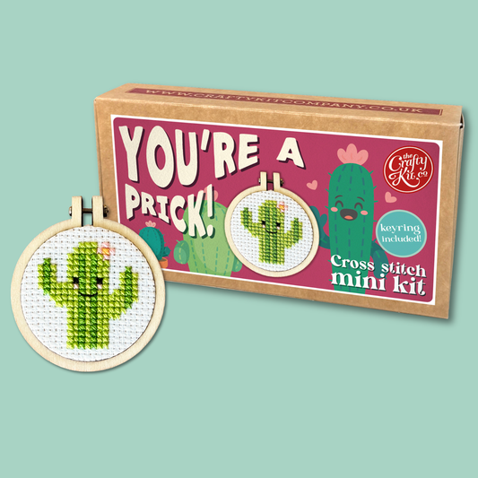 You're a Pr*ck! Mini Matchbox Cross Stitch Kit