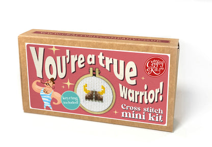 You're a True Warrior! Mini Matchbox Cross Stitch Kit