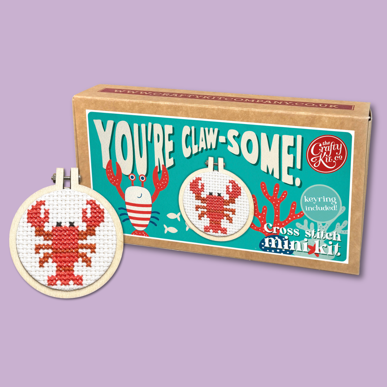You're Claw-some! Seaside Mini Matchbox Cross Stitch Kit
