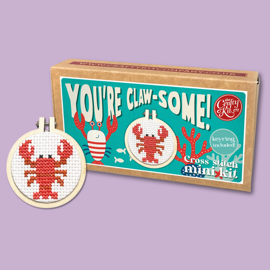 You're Claw-some! Seaside Mini Matchbox Cross Stitch Kit