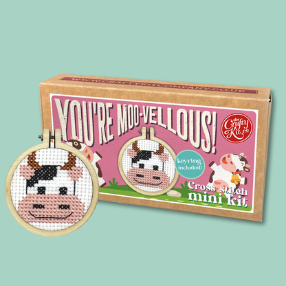 You're Moo-vellous! Mini Matchbox Cross Stitch Kit