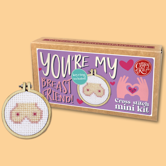 You're My Breast Friend! Mini Matchbox Cross Stitch Kit