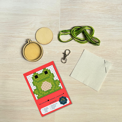 Don't You Frog-et About Me! Mini Matchbox Cross Stitch Kit
