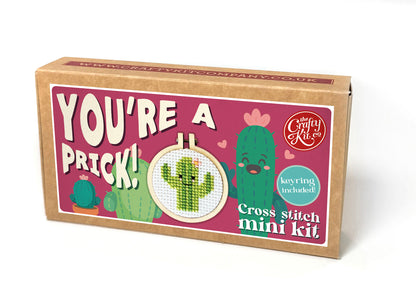 You're a Pr*ck! Mini Matchbox Cross Stitch Kit
