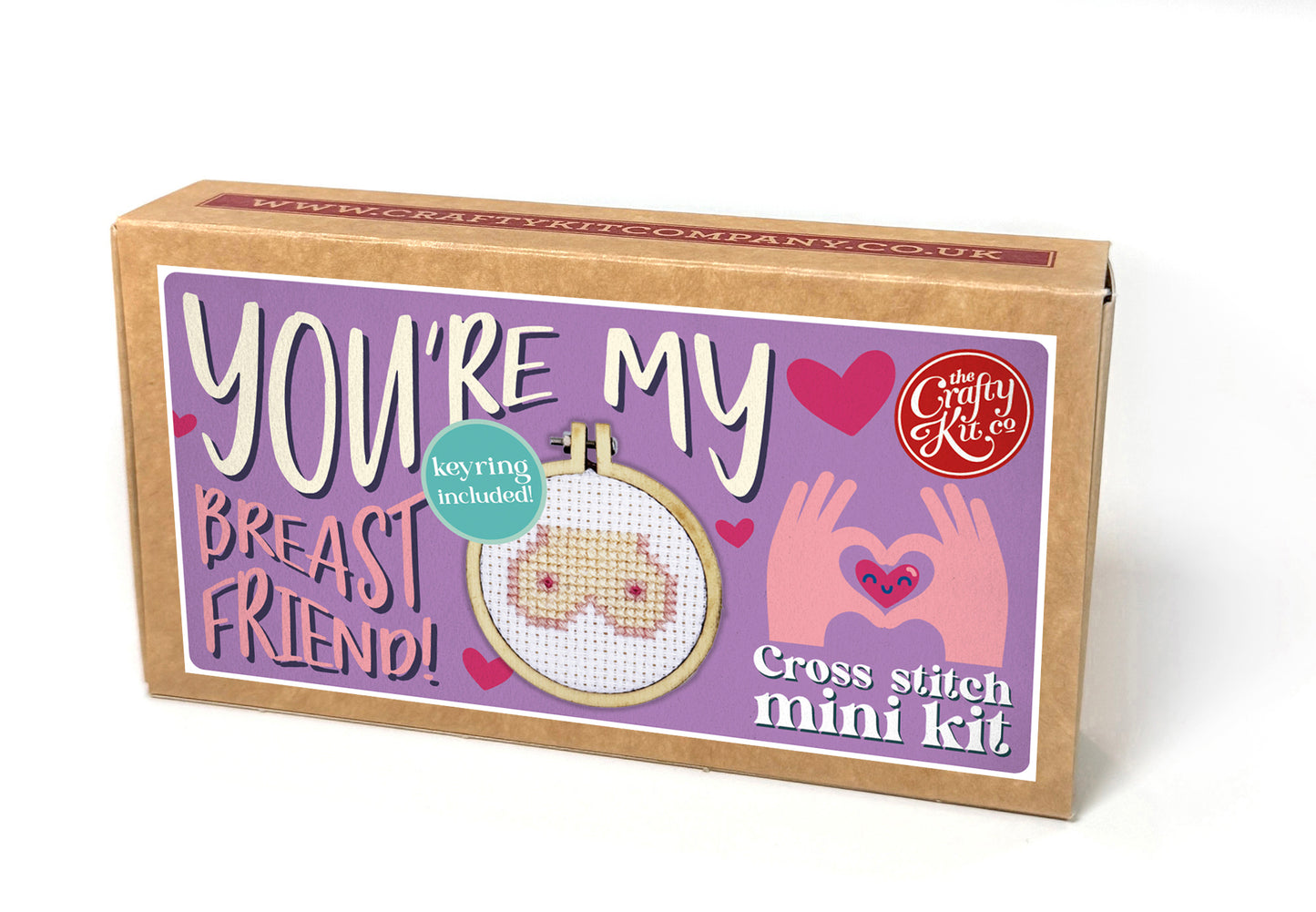 You're My Breast Friend! Mini Matchbox Cross Stitch Kit