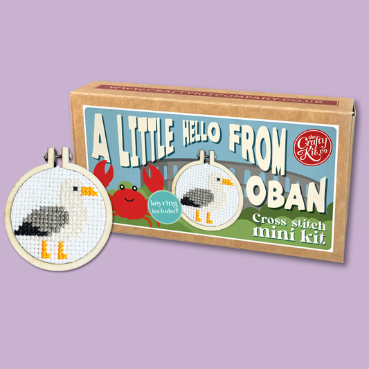 A Little Hello from Oban Mini Matchbox Cross Stitch Kit