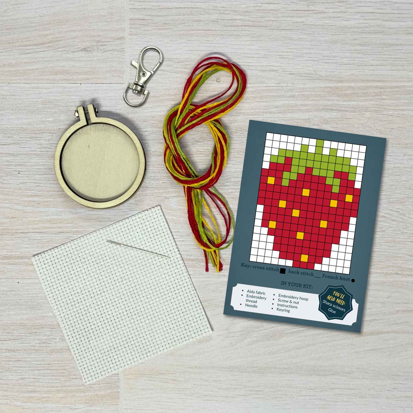 I'm Berry Grateful Mini Matchbox Cross Stitch Kit