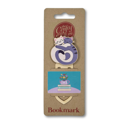 Cat Wooden Bookmark - Besties