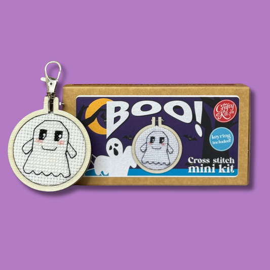 Boo! Halloween Mini Matchbox Cross Stitch Kit