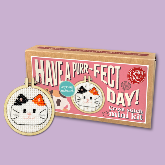 Have a Purr-fect Day! Mini Matchbox Cross Stitch Kit