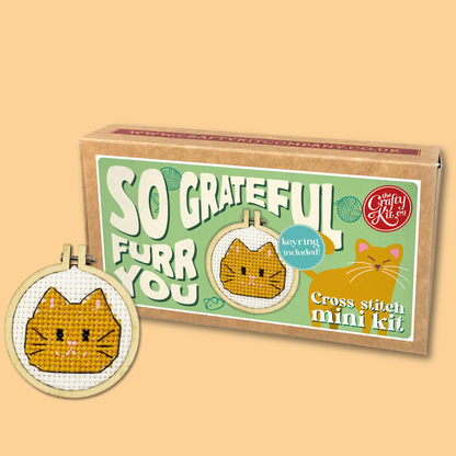 So Grateful Furr You Mini Matchbox Cross Stitch Kit