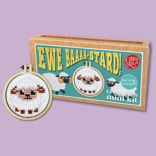 Ewe Baaa-stard! Mini Matchbox Cross Stitch Kit