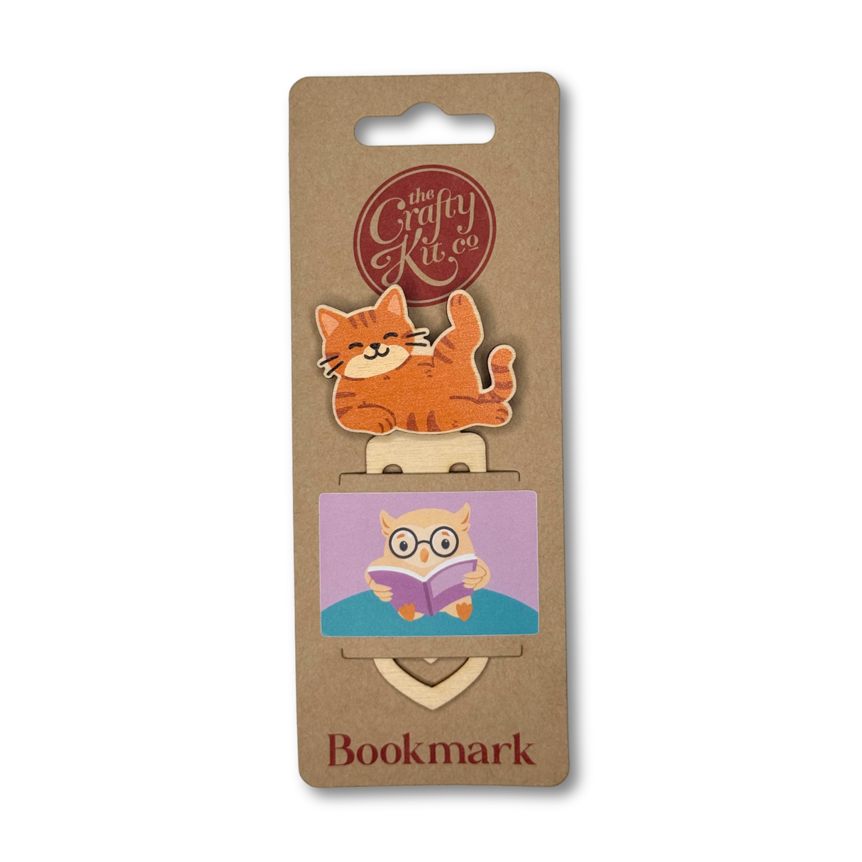 Cat Wooden Bookmark - Ginger