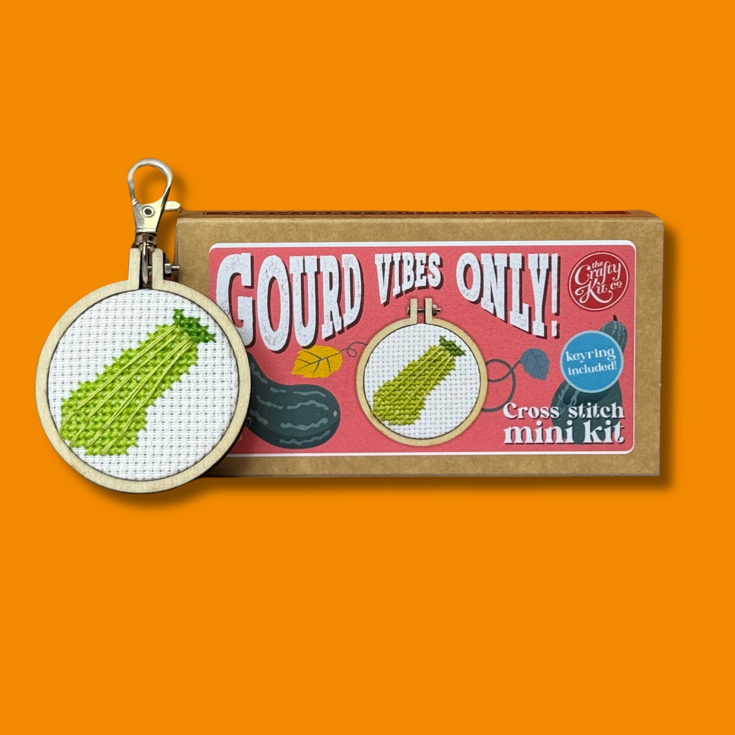 Gourd Vibes Only! Mini Matchbox Cross Stitch Kit