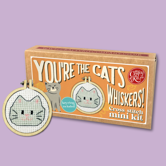 You're the Cats Whiskers! Mini Matchbox Cross Stitch Kit