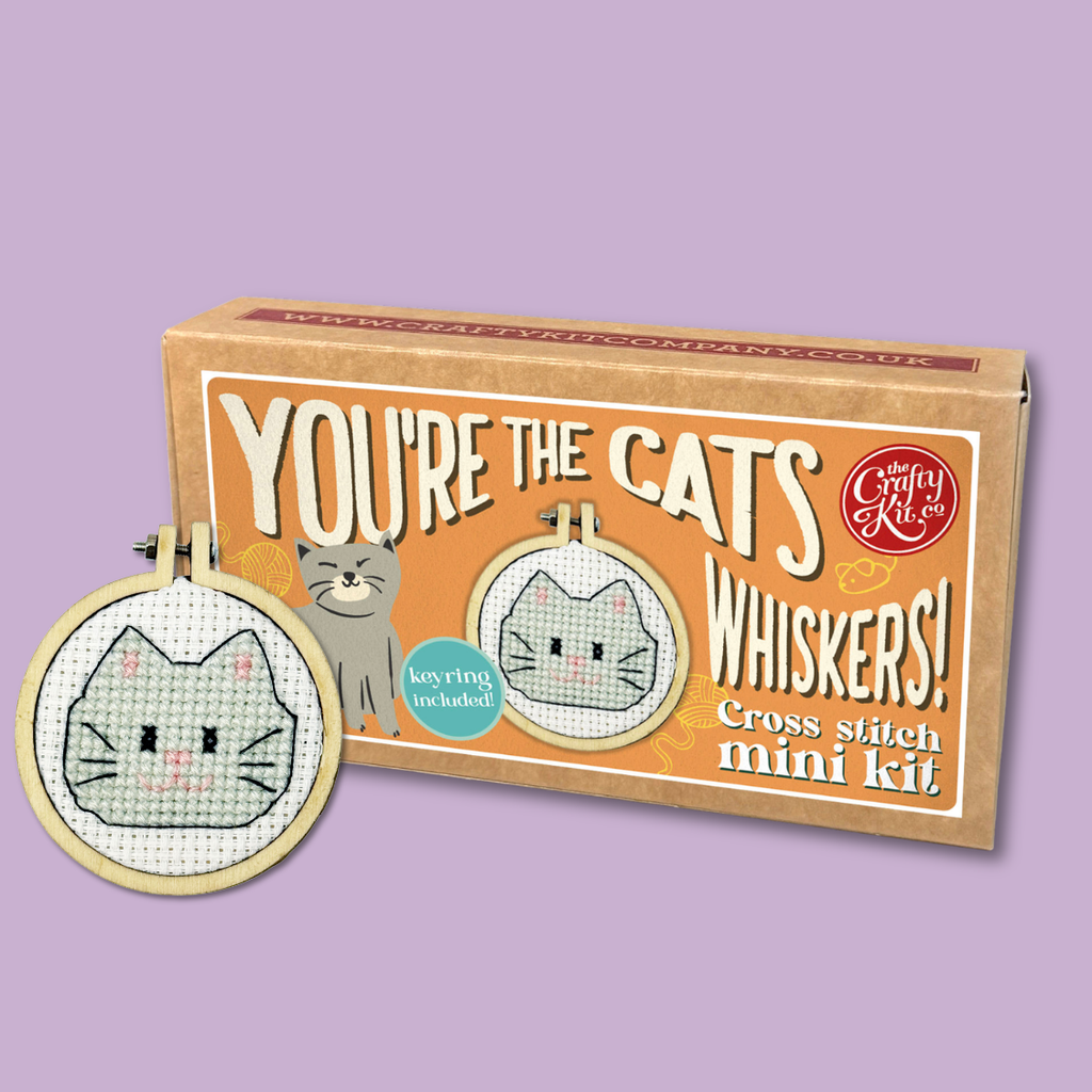 You're the Cats Whiskers! Mini Matchbox Cross Stitch Kit