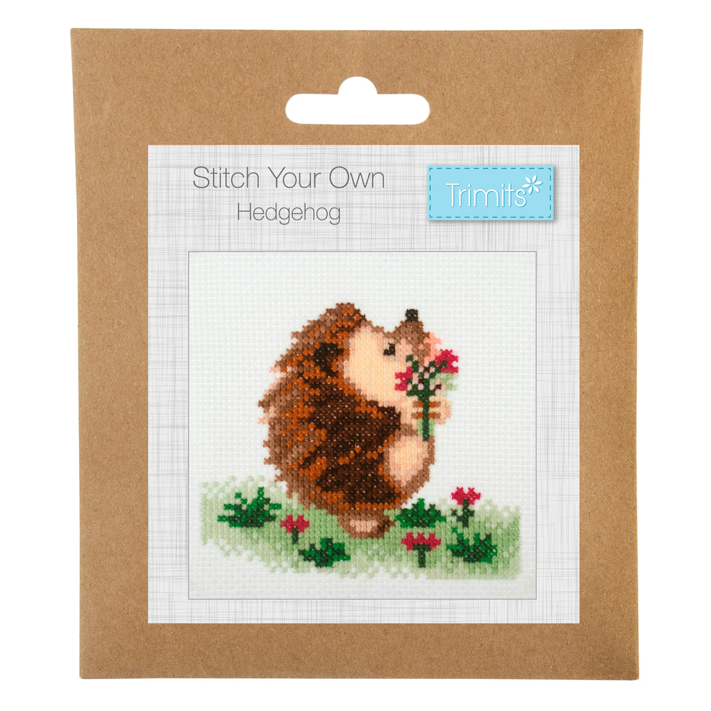 Trimits Stitch your Own Hedgehog Cross Stitch Craft Kit The Crafty