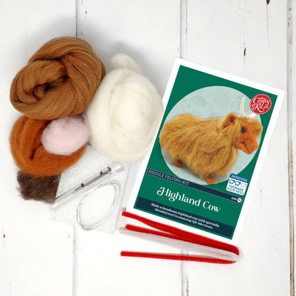 Highland Cow Needle Felting Craft Kit