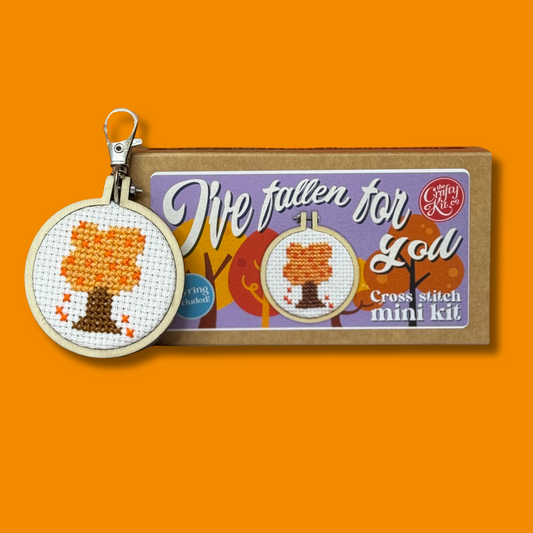 I've Fallen for You Mini Matchbox Cross Stitch Kit