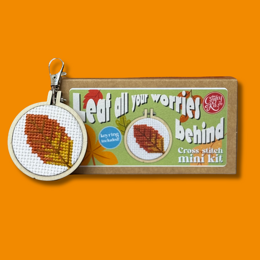 Leaf All Your Worries Behind Mini Matchbox Cross Stitch Kit