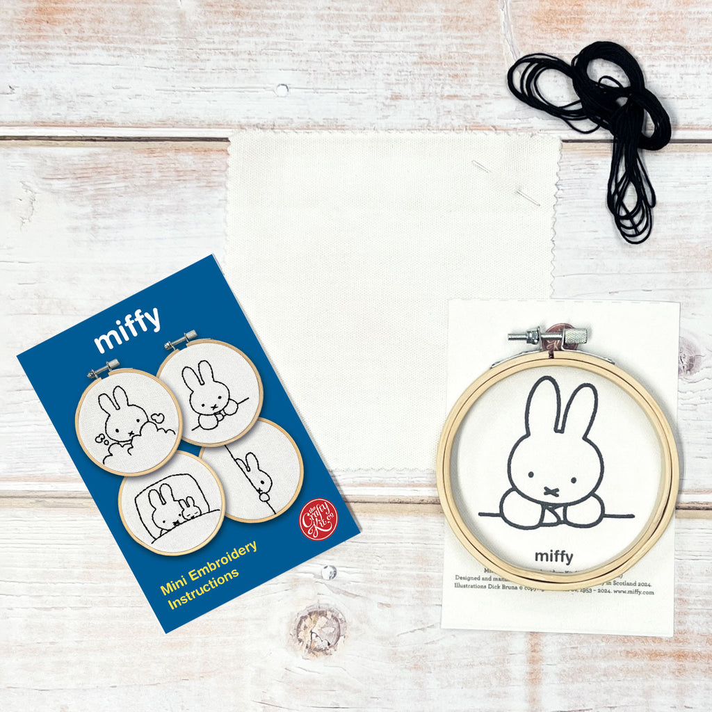 Miffy at the Table Mini Embroidery Kit The Crafty Kit Company