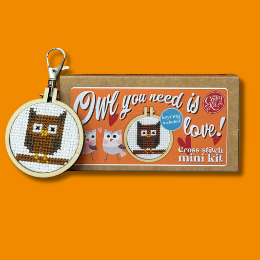Owl You Need is Love! Mini Matchbox Cross Stitch Kit