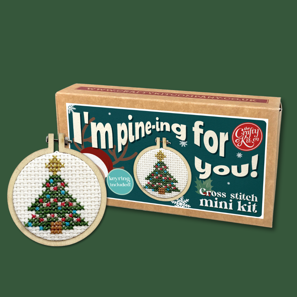 I'm Pine-ing For You! Mini Matchbox Christmas Cross Stitch Kit