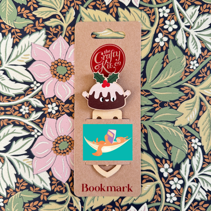 Christmas Pudding Wooden Bookmark