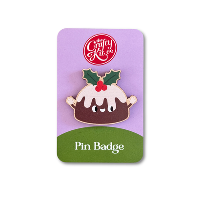 Christmas Pudding Pin Badge