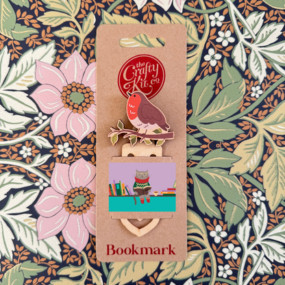 Robin Wooden Bookmark
