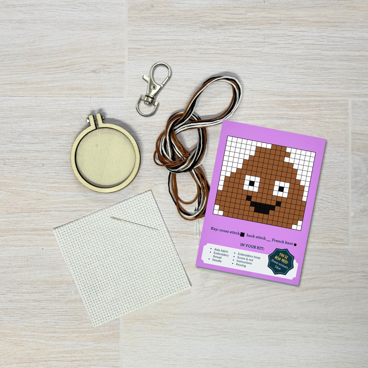 S**t happens!  Mini Matchbox Cross Stitch Kit