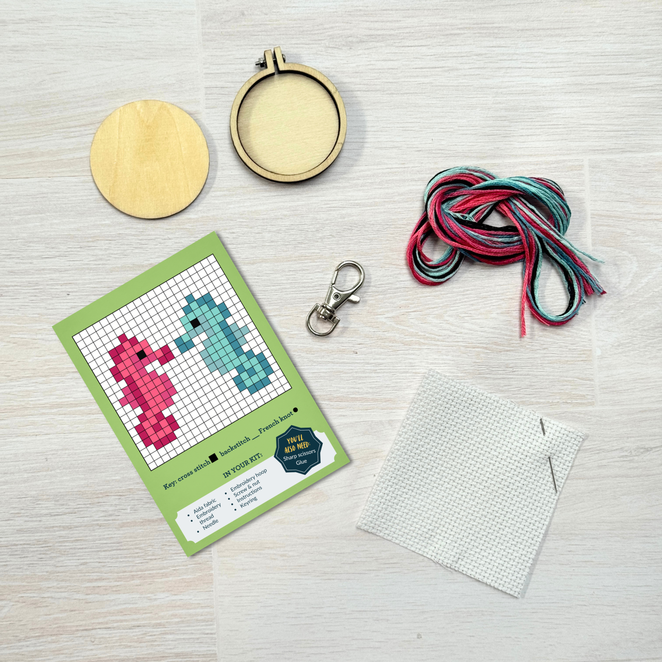Sea-riously Glad We're Friends! Seaside Mini Matchbox Cross Stitch Kit