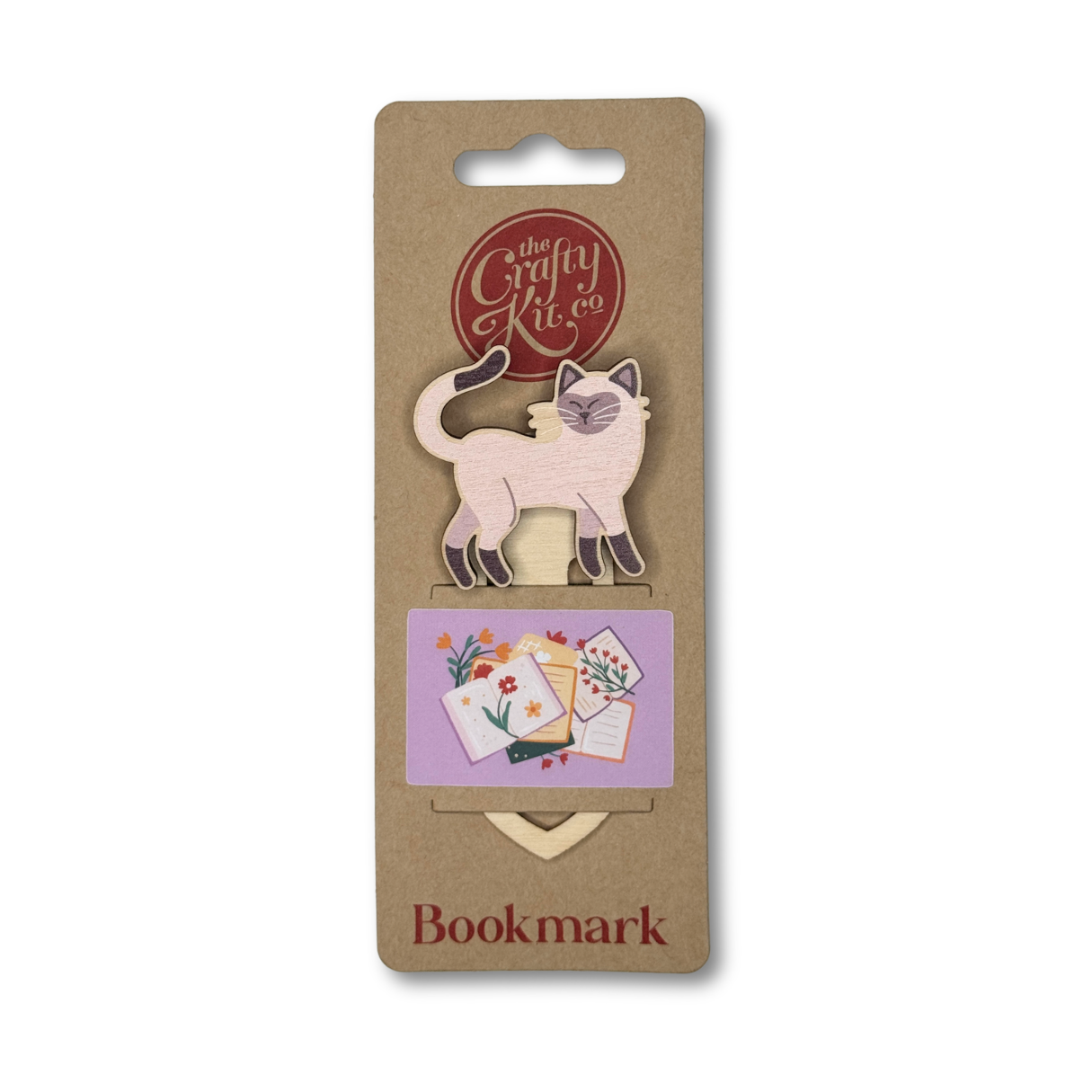 Cat Wooden Bookmark - Siamese