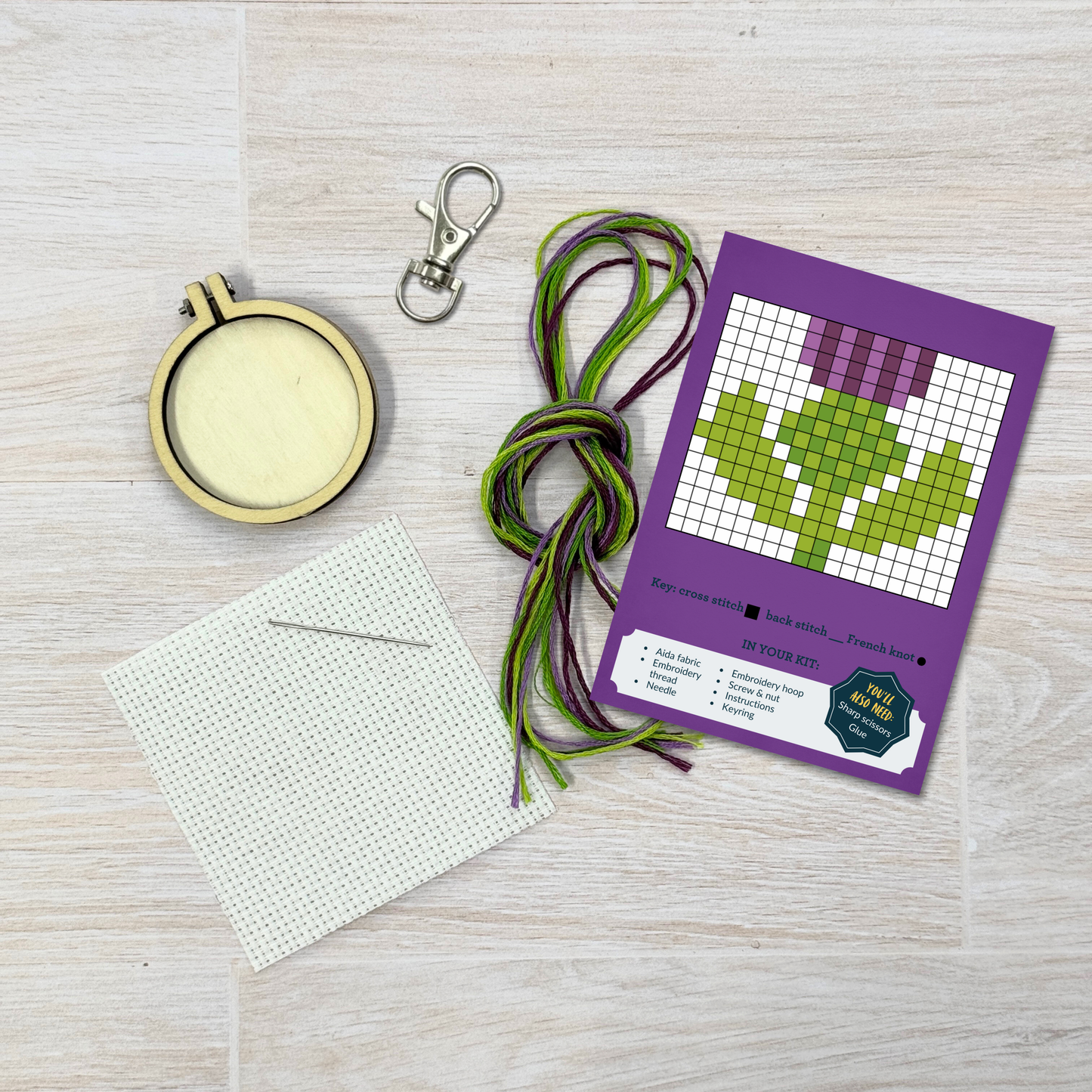 Thistle Make You Smile Mini Matchbox Cross Stitch Kit
